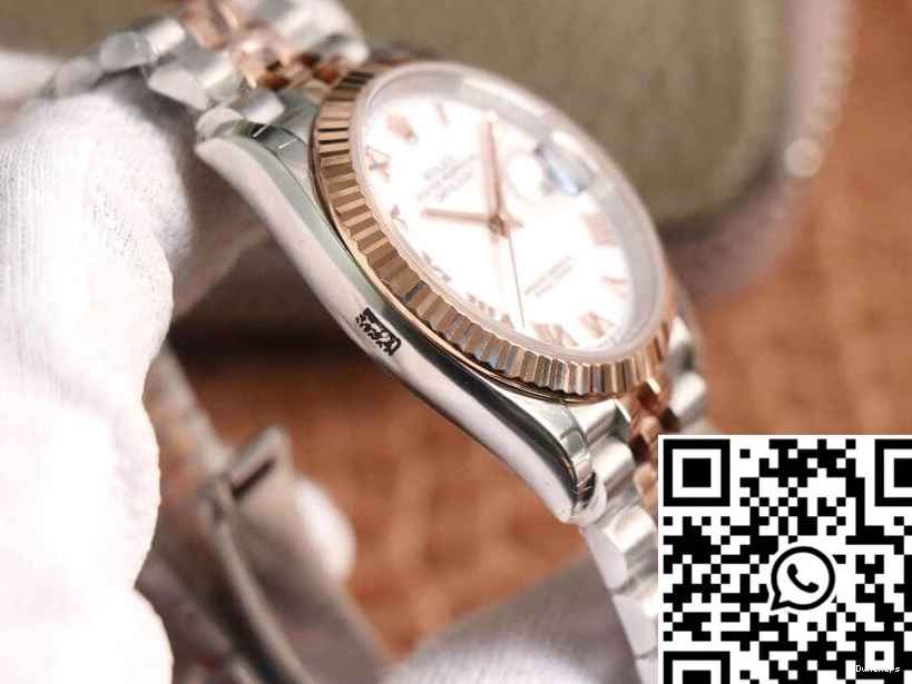 Gold M126231-0015 Rose Datejust Factory EW Rolex 1001